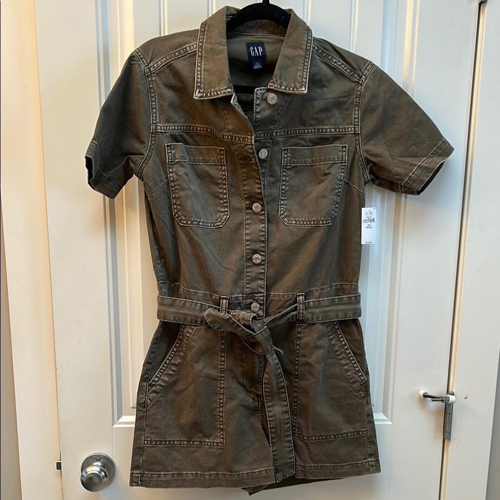 GAP Olive Green Utility Dress